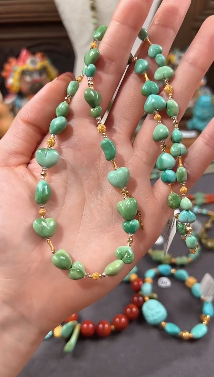 【闪购商品】绿松石颈饰18K金镶嵌绿松石项链