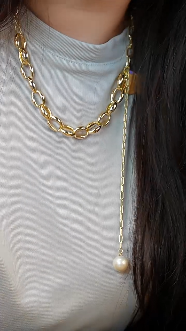 淡水珍珠合金颈饰项链