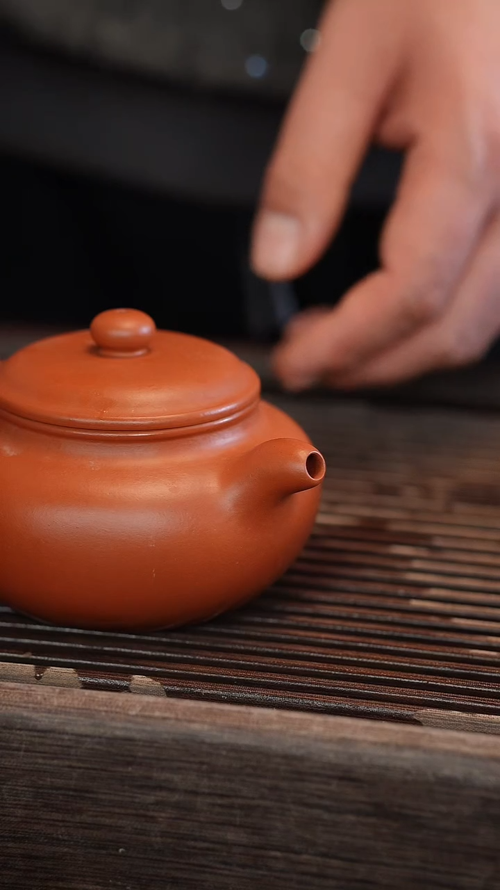 茶壶紫砂仿古 朱泥 半手工300cc