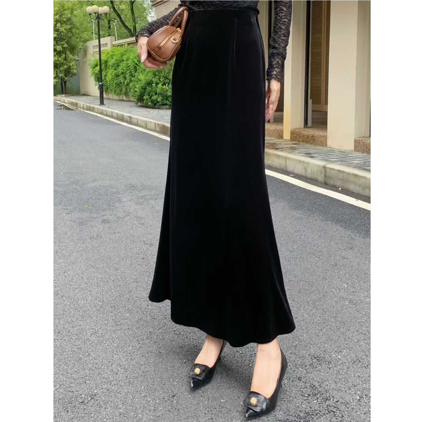 8068高腰鱼尾裙长裙原宿风显瘦半身裙裙子包臀裙修身气质