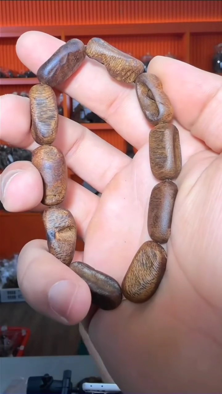 手串沉香46号沉水海南白棋瘤疤11g多样性发一