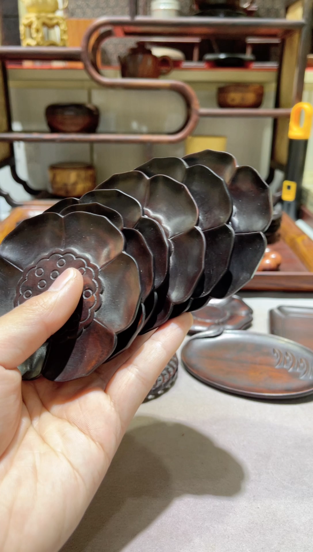 【闪购商品】木精品木雕莲花6片精工细作