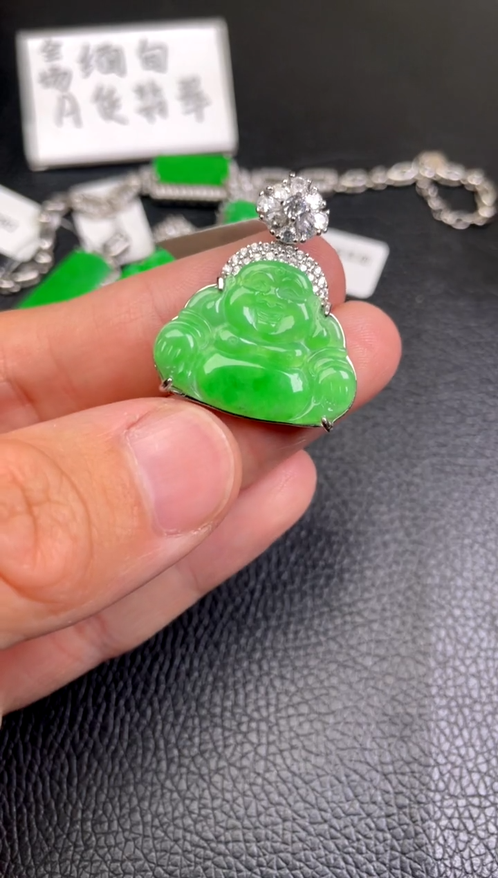 【闪购商品】翡翠吊坠(不含链)银S925镶嵌吊坠