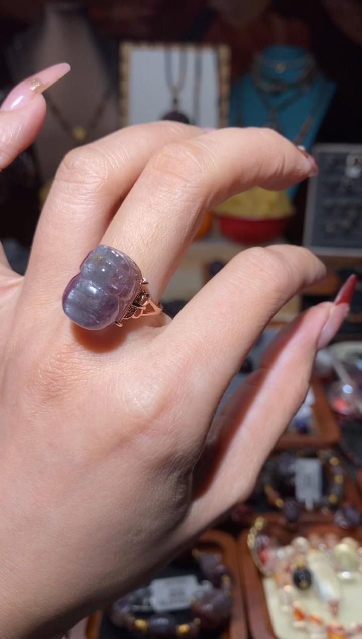 【闪购商品】碧玺戒指未镶嵌老矿碧玺貔貅