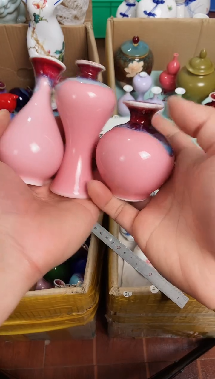 【闪购商品】摆件2.1晚景德镇手工陶瓷摆件-自然流釉3