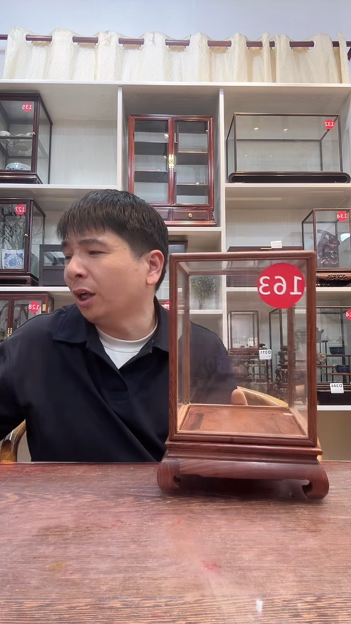 红酸枝木类玻璃罩163
