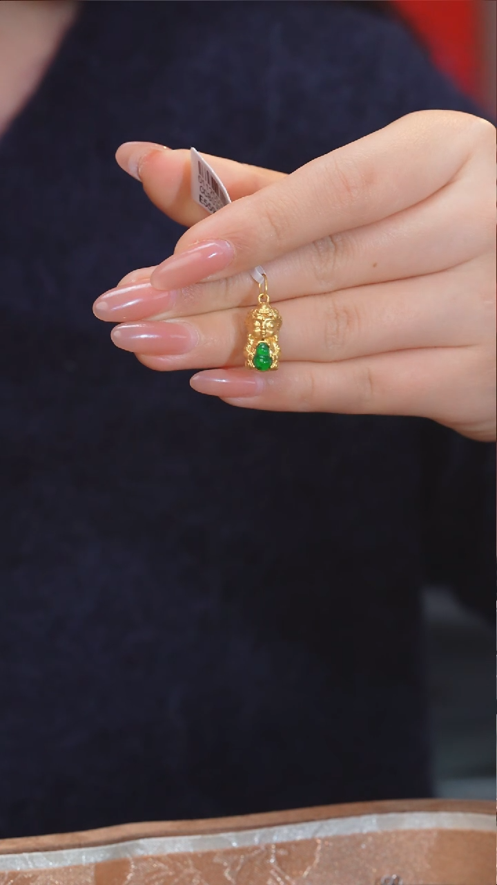 【闪购商品】翡翠吊坠(不含链)18K金镶嵌 多样性发@@E5599