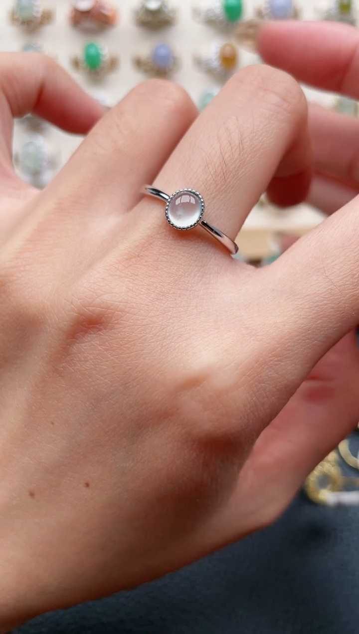 【闪购商品】翡翠戒指银S925镶嵌1111