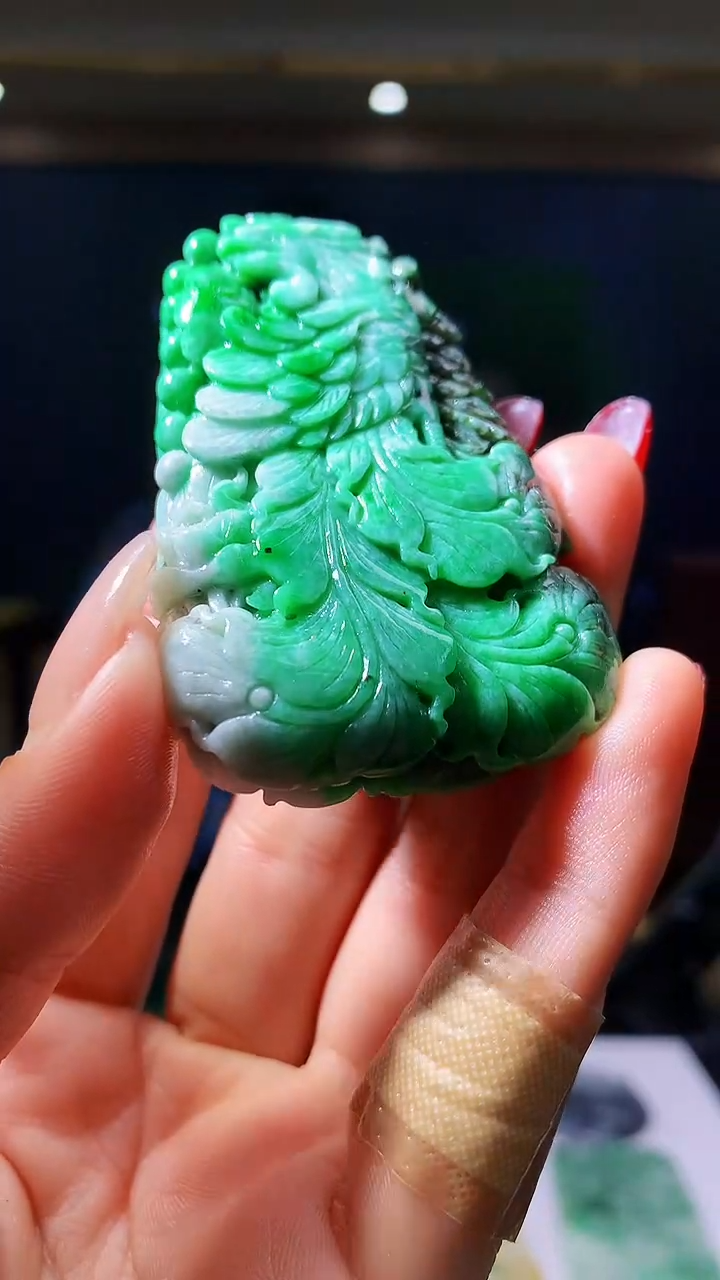【闪购商品】定制翡翠未镶嵌1034hm-毛货挂件64