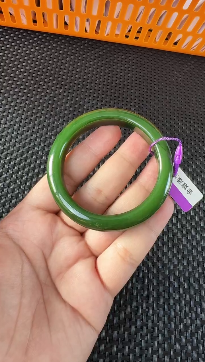 【闪购商品】和田玉（碧玉）手镯未镶嵌约58MM*12.9*9.2MM