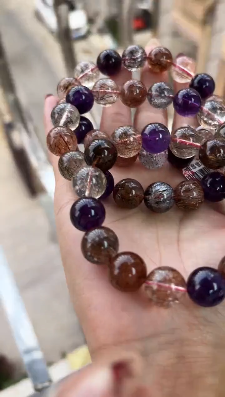 【闪购商品】水晶手链未镶嵌黑金超卡13手串拍3件