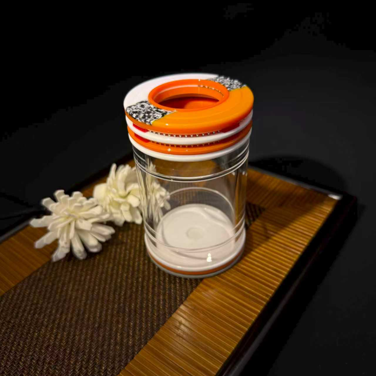 天津老谭三拼橘白双窗独眼蝈蝈叫罐