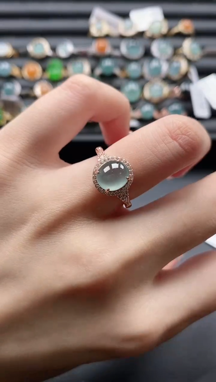 【闪购商品】翡翠戒指银S925镶嵌1111