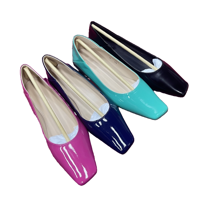 24年新款女鞋百搭平底一脚蹬外穿时尚单鞋女士方头浅口跟鞋