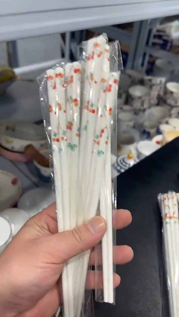 杯子骨瓷（简装）陶瓷筷子5双