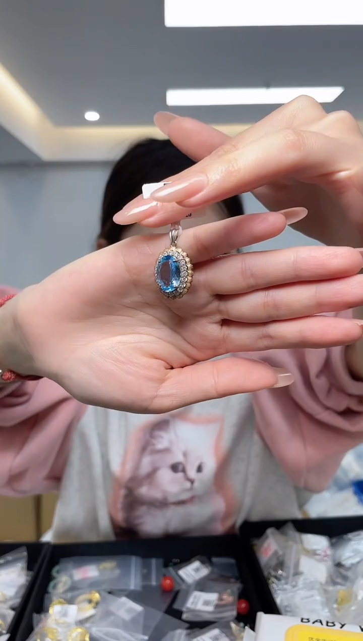 【闪购商品】托帕石·银S925镶嵌（多样性单个发货）