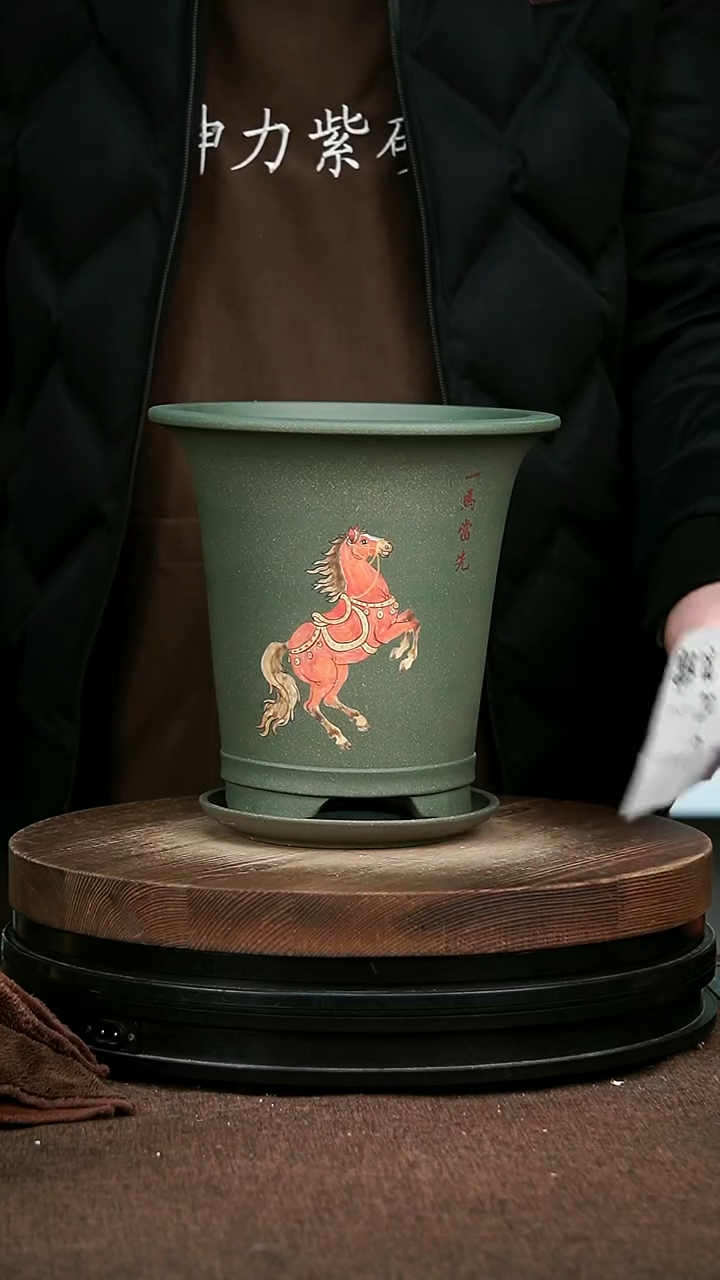 紫砂花盆花卉园艺7165+Z