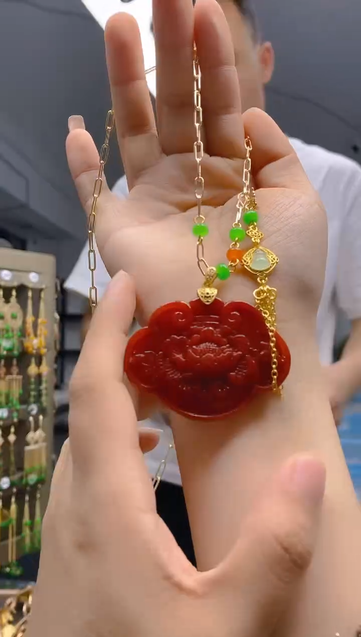 【闪购商品】翡翠耳饰合金130翡翠锁骨链