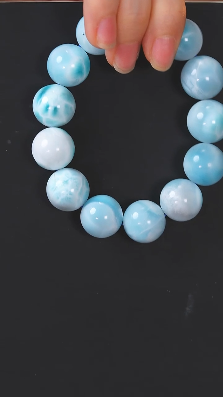 未镶嵌针钠钙石（海纹石）手串好*妈HW-1 珍藏 高品质 海纹石 手串