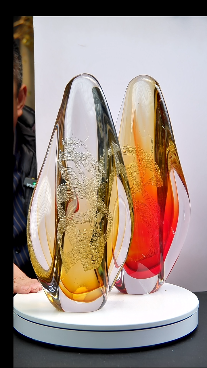 手工艺品琉璃手工琉璃月虹摆件