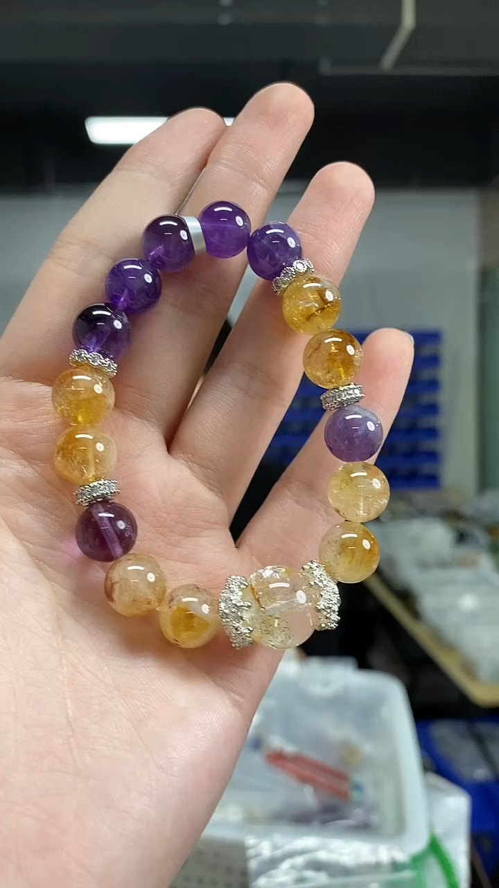 未镶嵌手链水晶多样性发其一颜色微差