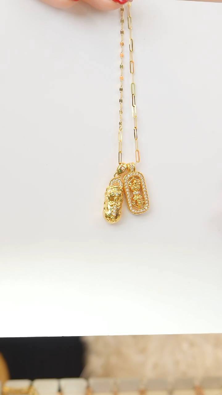 【闪购商品】贝壳（贝母）项链18K金镶嵌项链