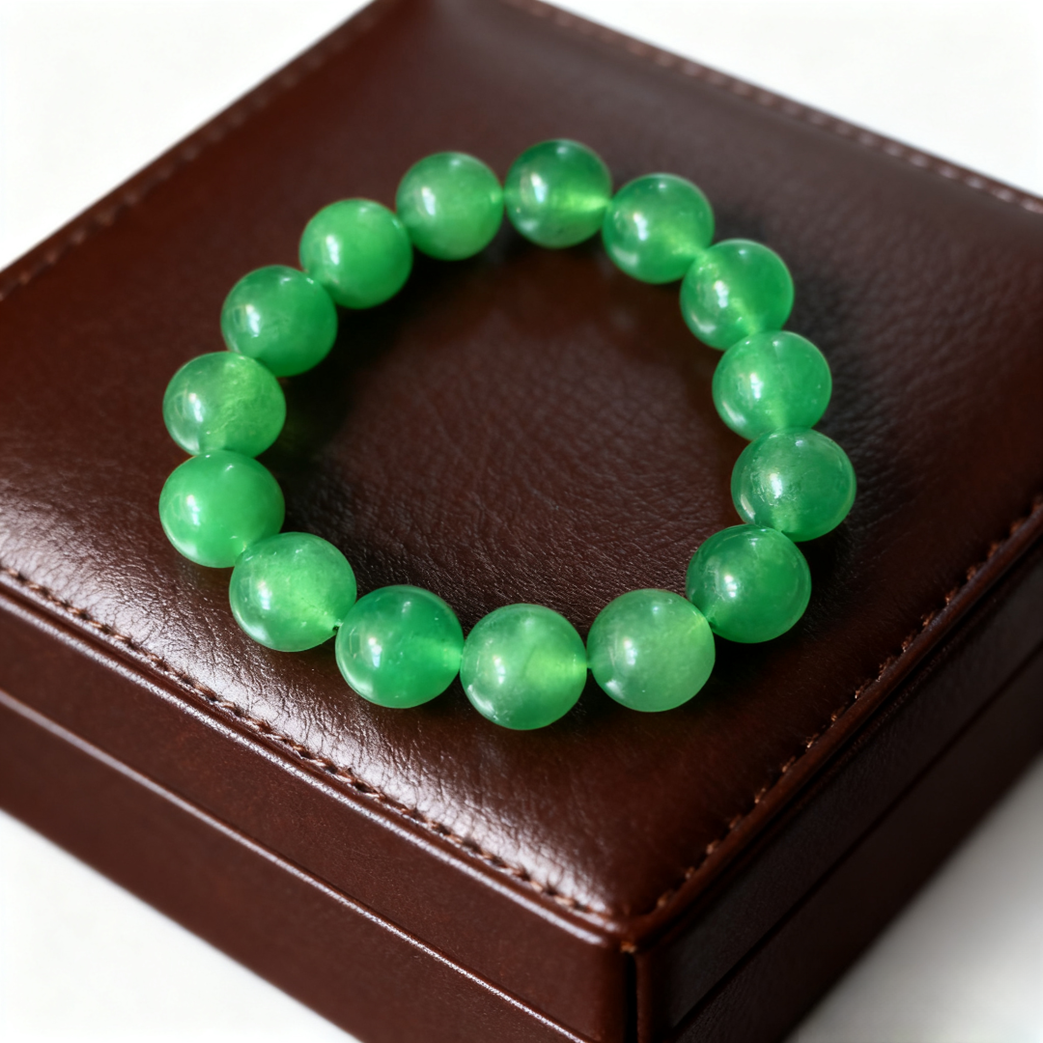 【宠粉福利】翠绿圆珠手串 简约大气 质感在线 通勤休闲皆适配