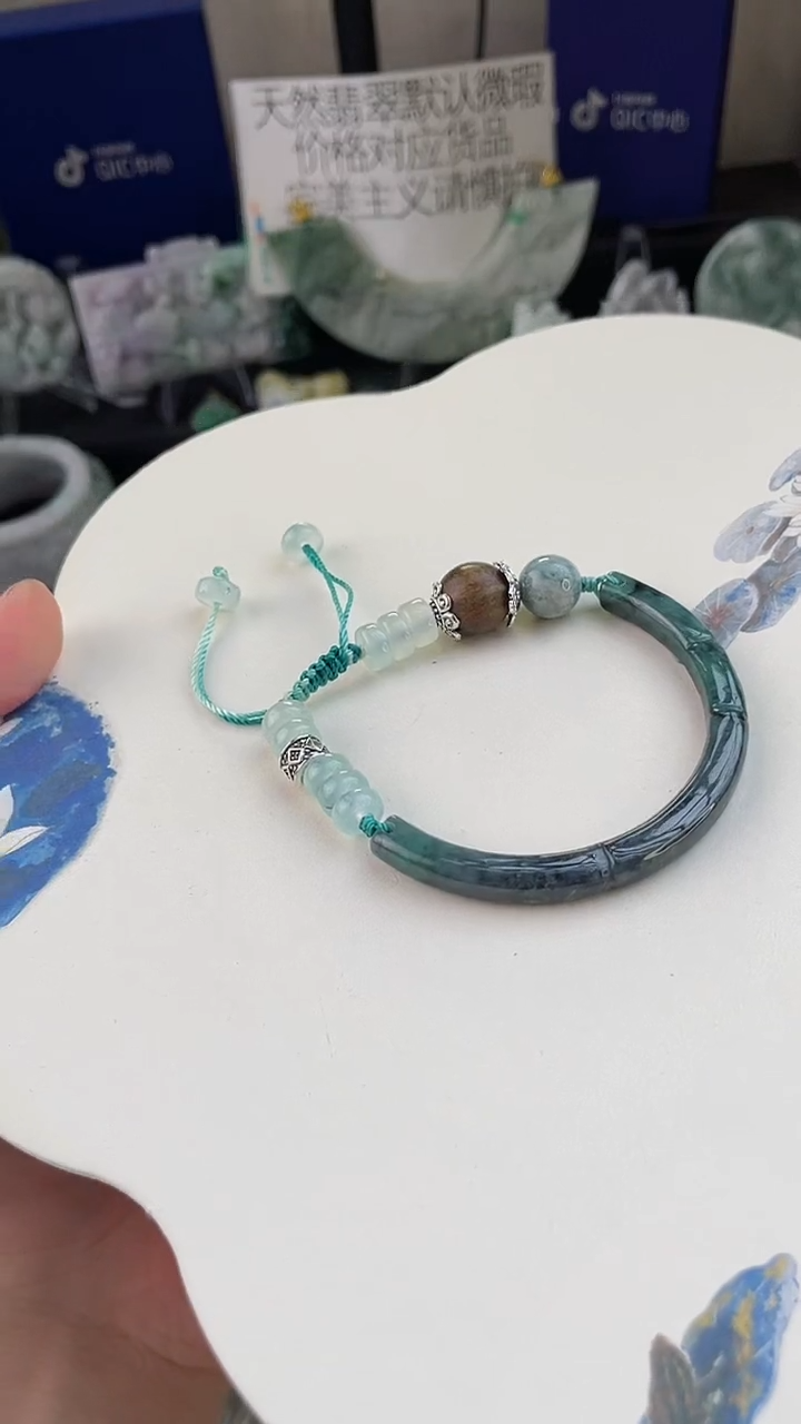未镶嵌手链翡翠手工定制默认微瑕主播介绍为准