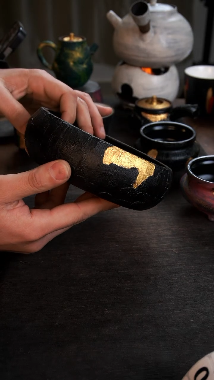 【闪购商品】其他大漆黑金蓄水壶承076