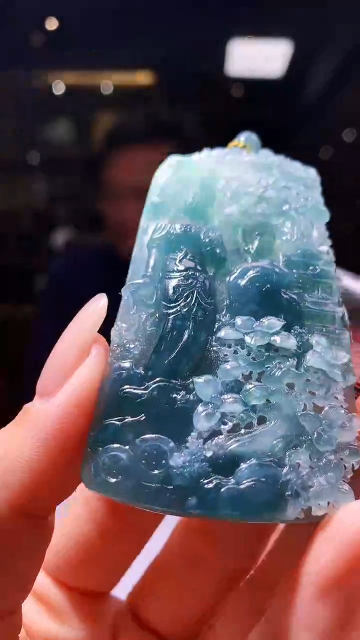 【闪购商品】定制翡翠未镶嵌1004hm-毛货挂件