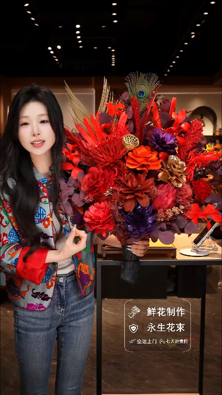 手工艺品琉璃手工花器花束空运包邮送货上门-以图片为准    