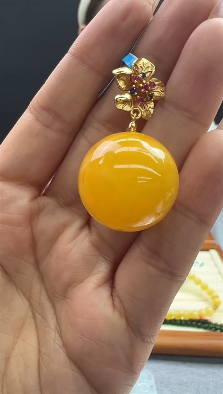 【闪购商品】琥珀颈饰未镶嵌20秒拍号