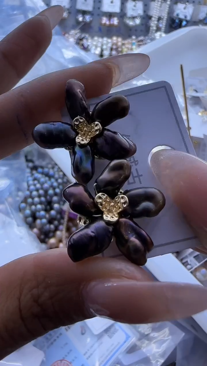 【闪购商品】淡水珍珠耳饰银S925镶嵌729