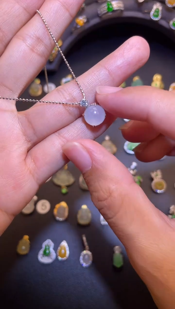 吊坠(不含链)银S925镶嵌翡翠1