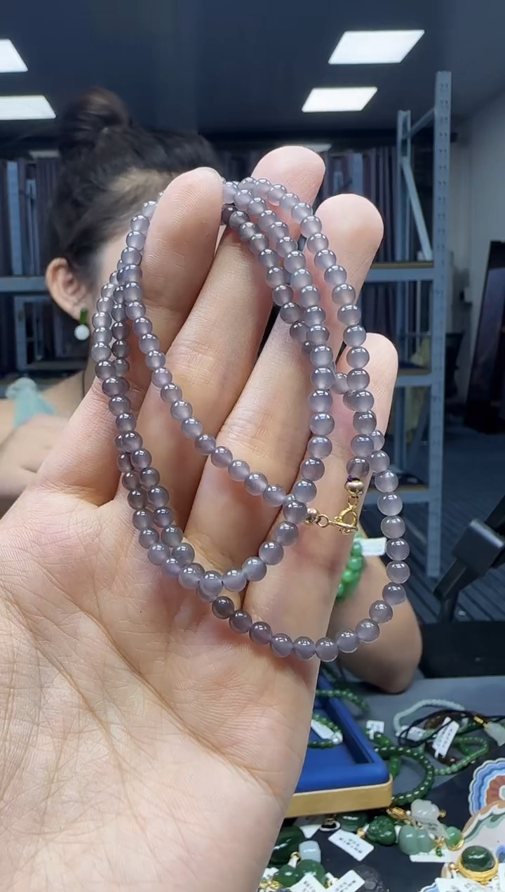 和田玉18K金镶嵌挂件1