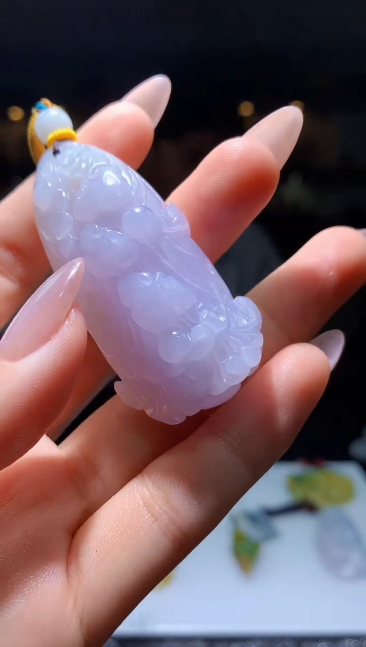 定制翡翠未镶嵌1087hm-毛货挂件21