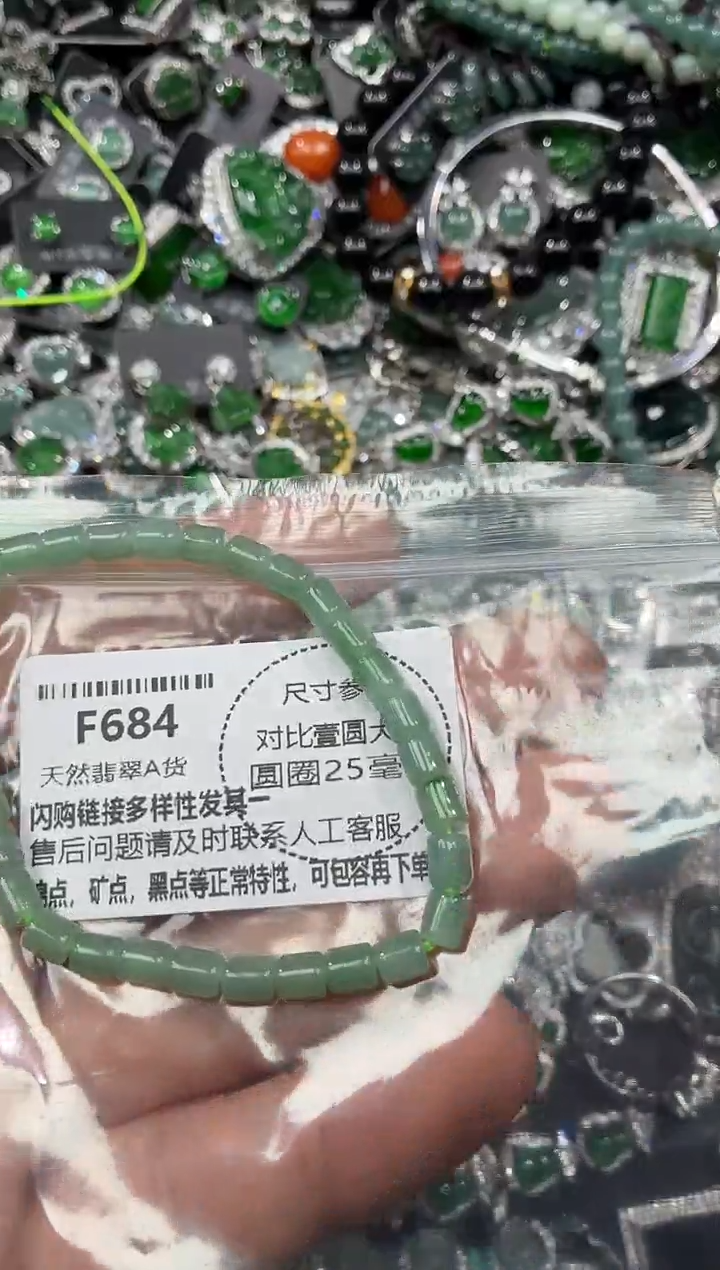 颈饰未镶嵌翡翠F684手串