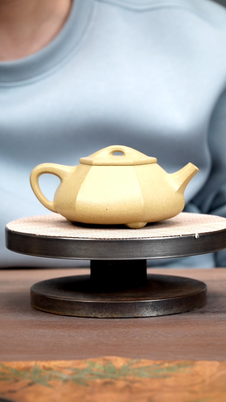 【闪购商品】紫砂茶壶本绿八方石瓢