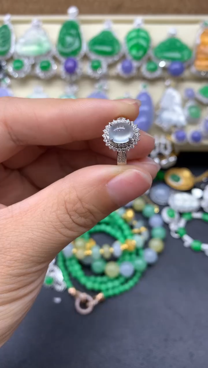 【闪购商品】翡翠戒指18K金镶嵌369-中国好珍宝