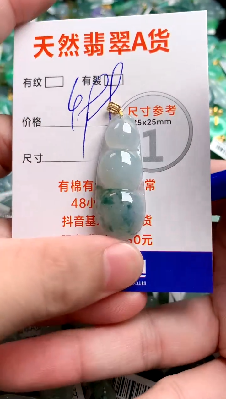 翡翠18K金镶嵌颈饰0767369756