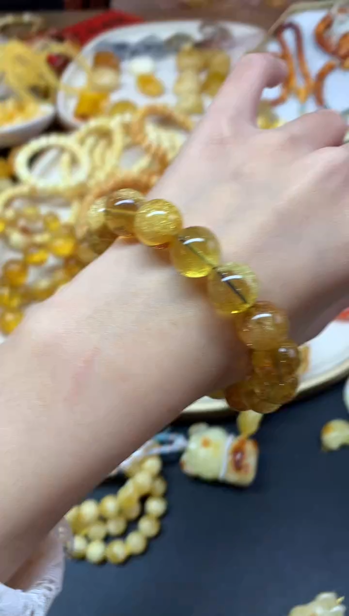 【闪购商品】蜜蜡裸石未镶嵌手串A155|1680