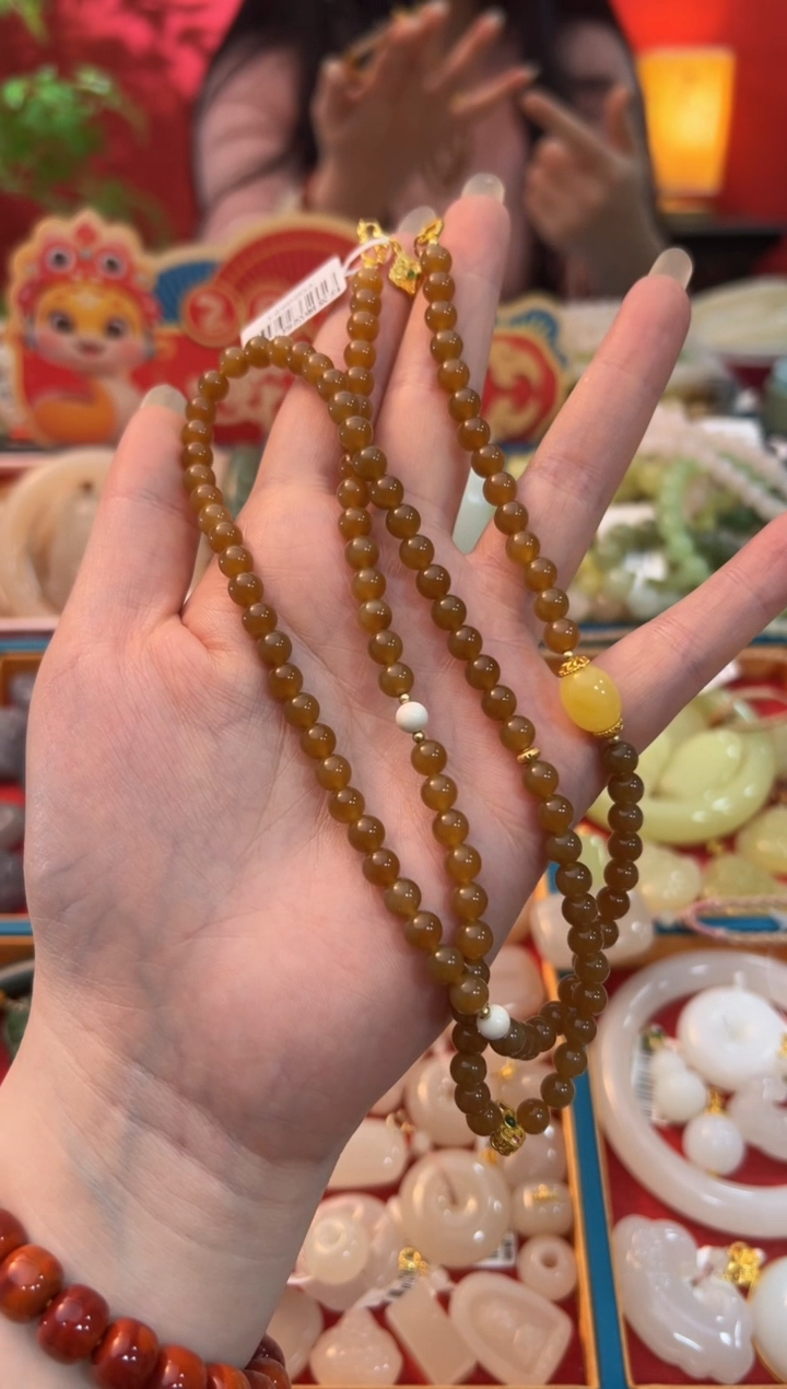 【闪购商品】和田玉珠串未镶嵌糖料设计款珠串6mm