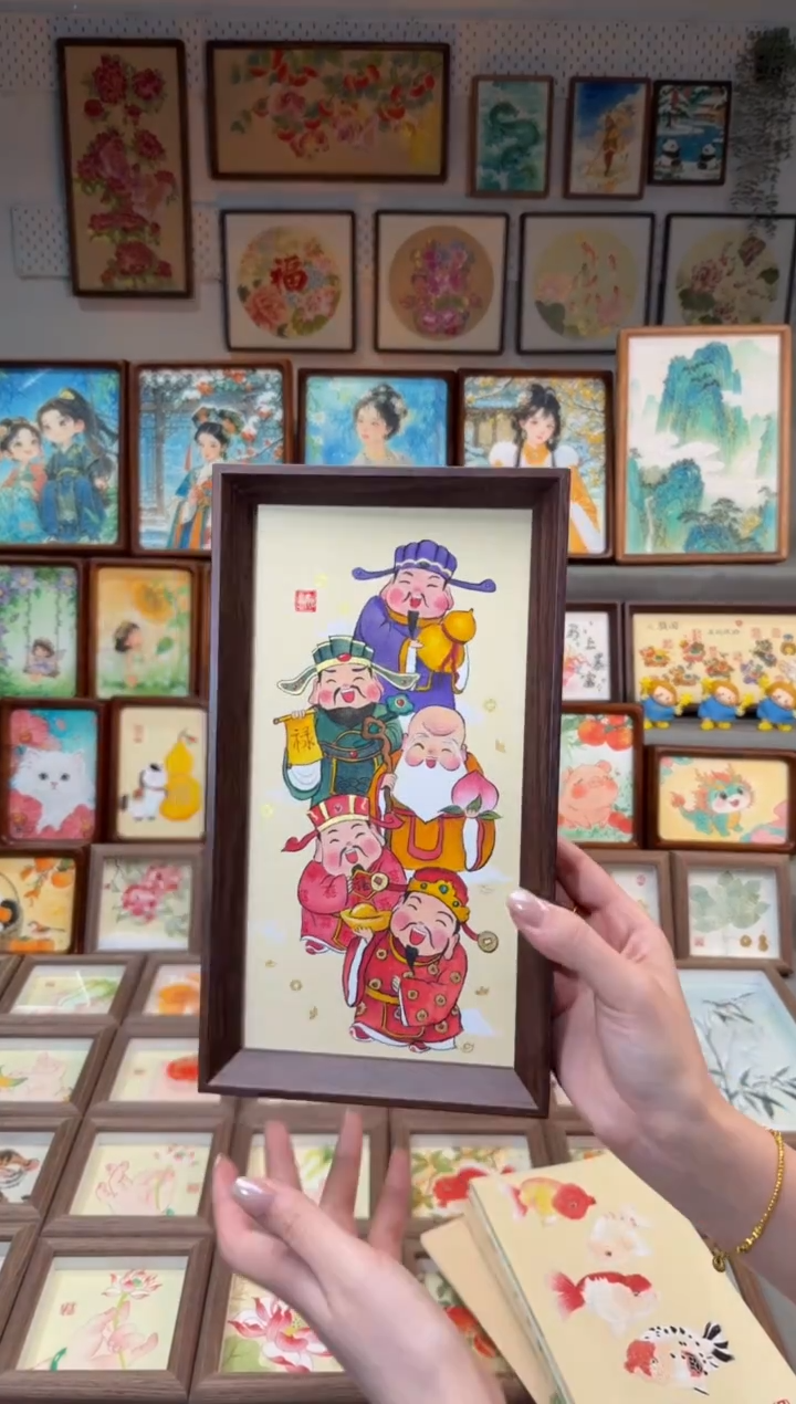 国画福禄寿喜才 手绘国画27