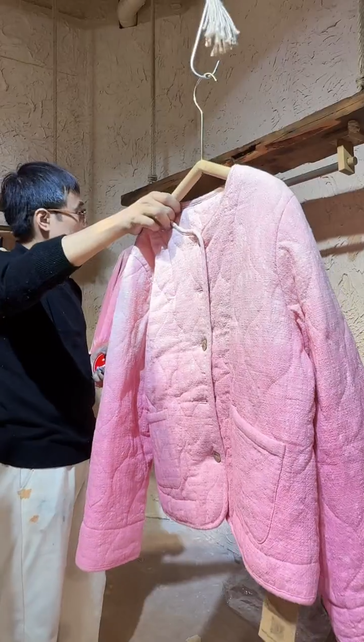 粉染植物染棉服1