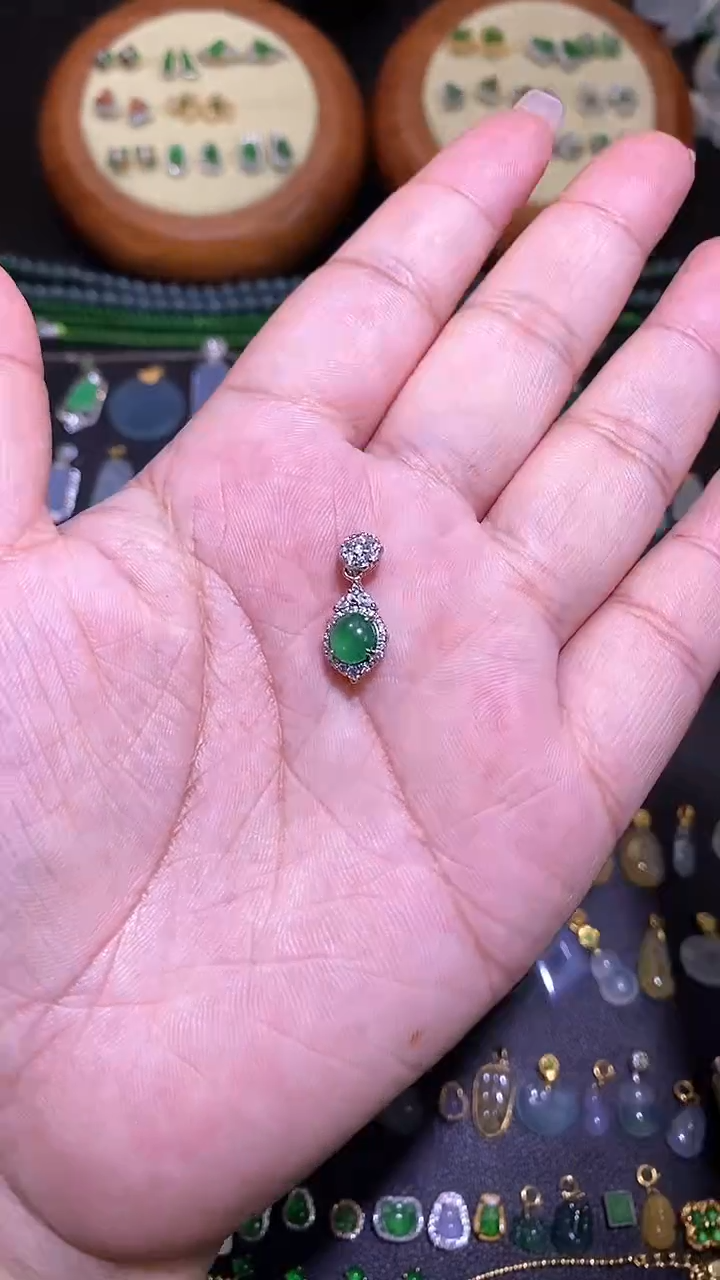 【闪购商品】翡翠吊坠(不含链)银S925镶嵌1
