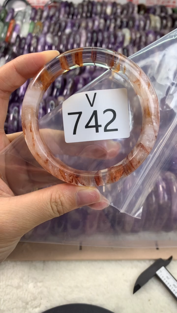 【闪购商品】水晶水晶手镯V未镶嵌742-63