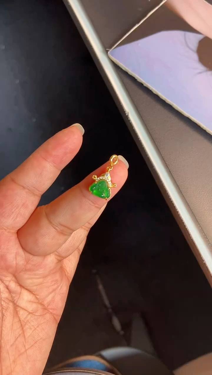 吊坠(不含链)银S925镶嵌翡翠1