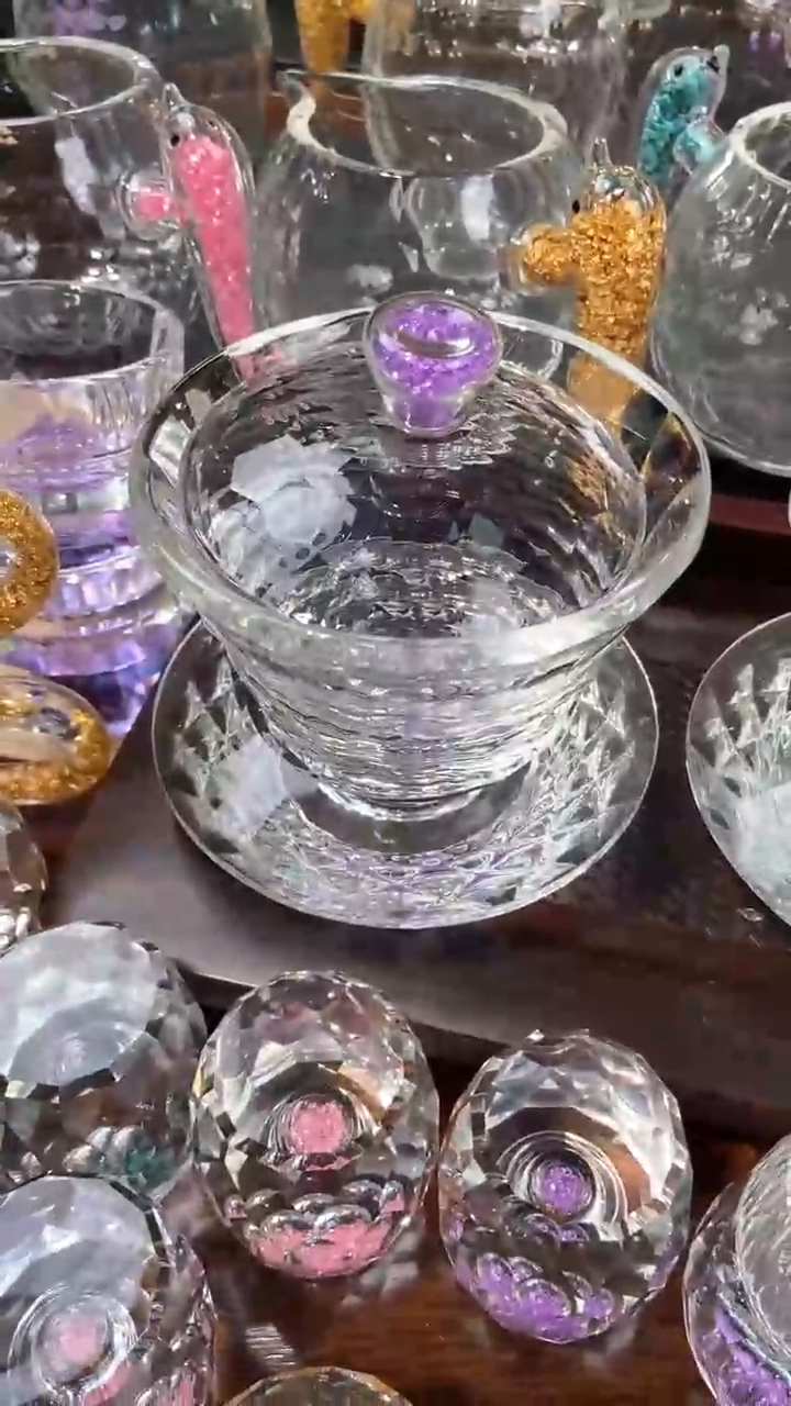 【闪购商品】玺宴新款水晶三才盖碗