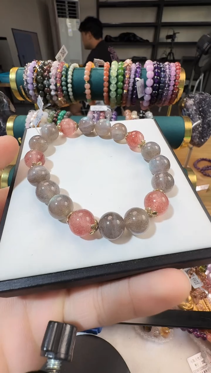 手链未镶嵌拉长石墨*晶0951 约10mm