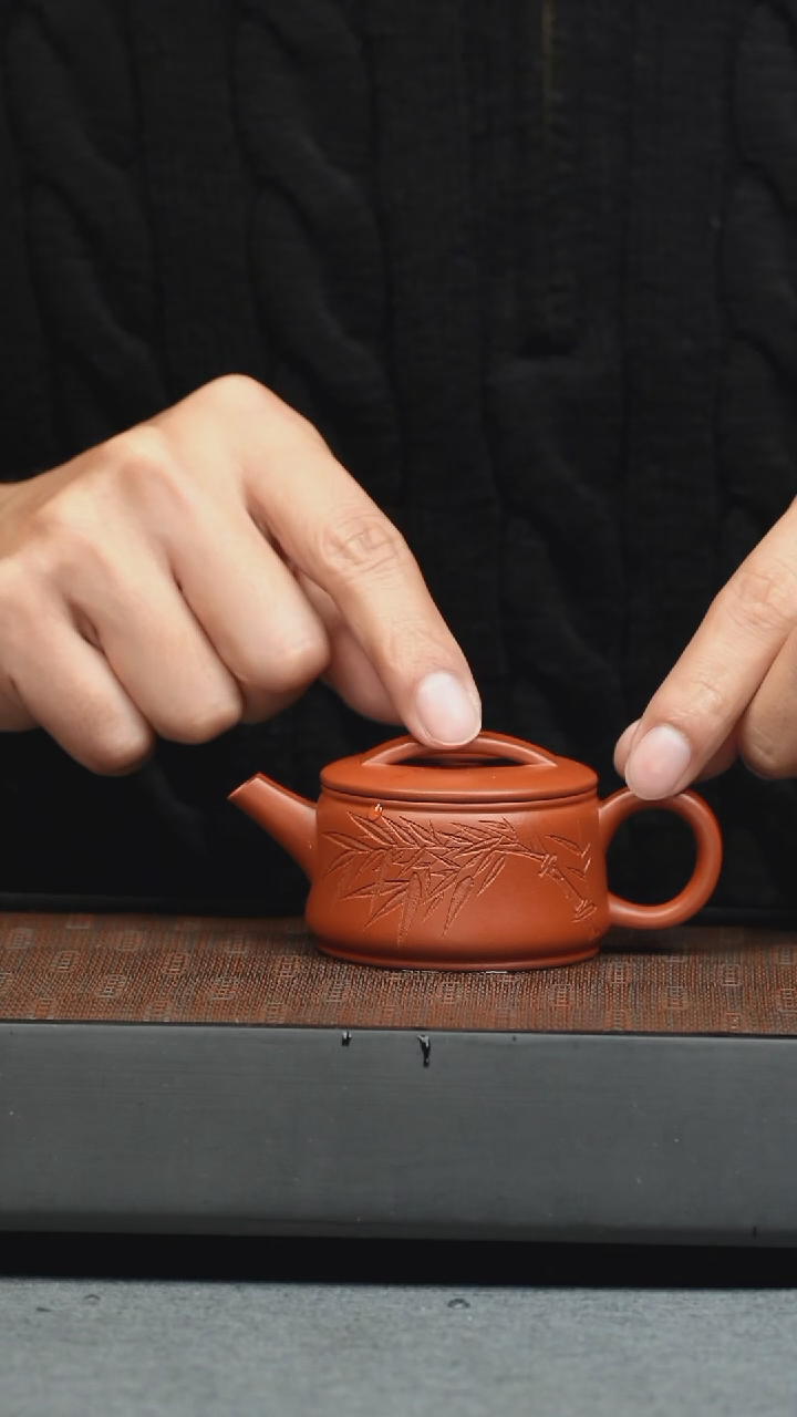 【闪购商品】紫砂茶壶五堂 虚瓦-好久不见-刻